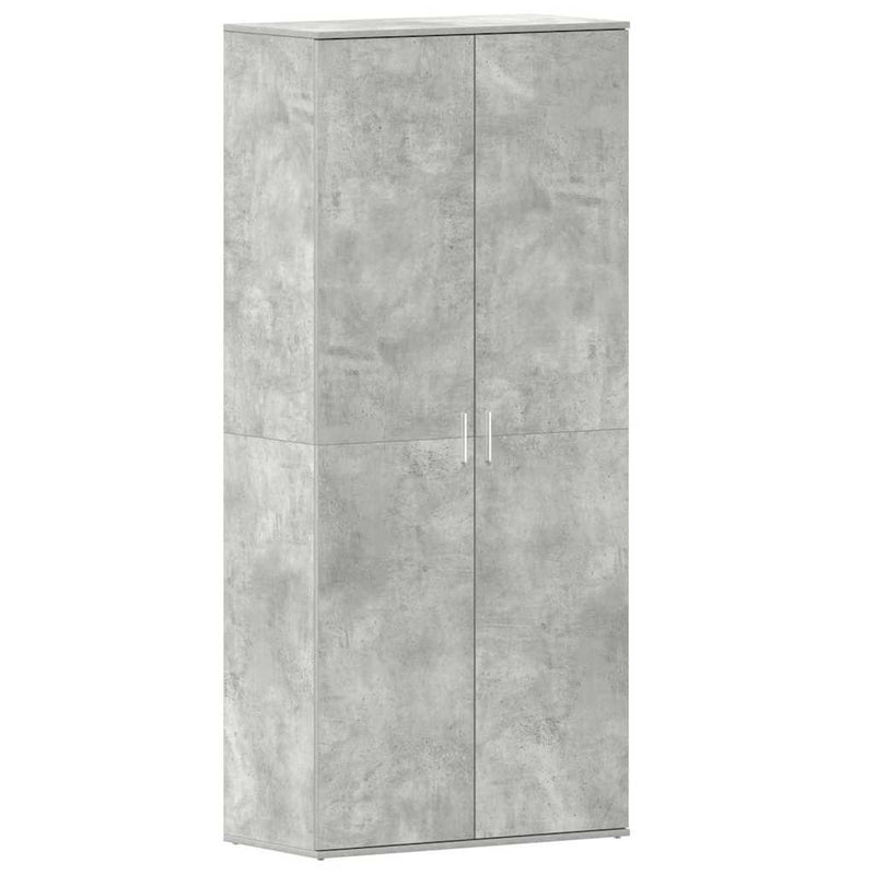 vidaXL Cipőszekrény ajtóval Szürke 80 x 39 x 180 cm Faanyag