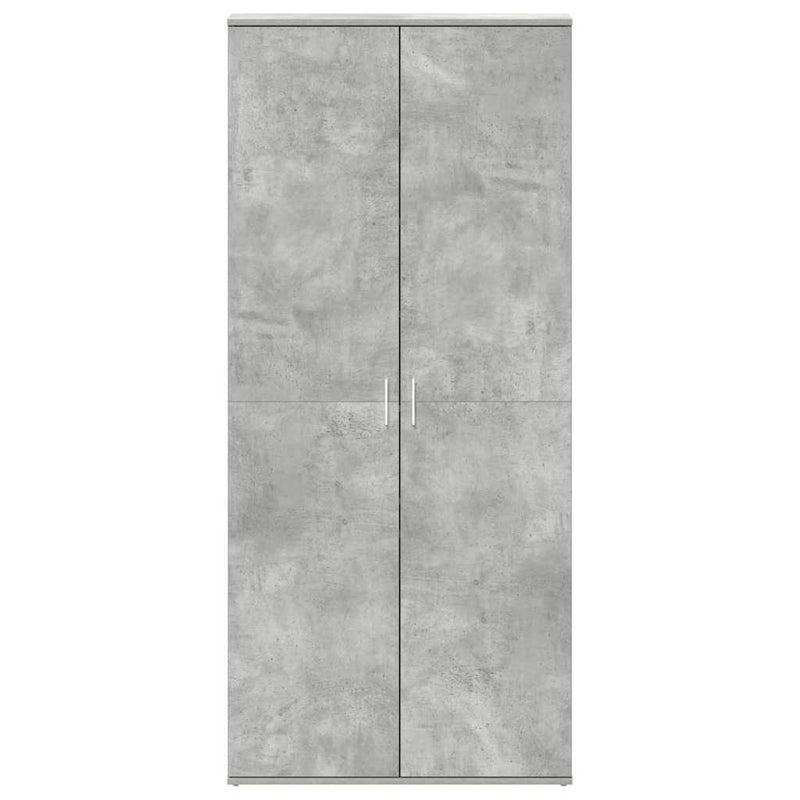 vidaXL Cipőszekrény ajtóval Szürke 80 x 39 x 180 cm Faanyag