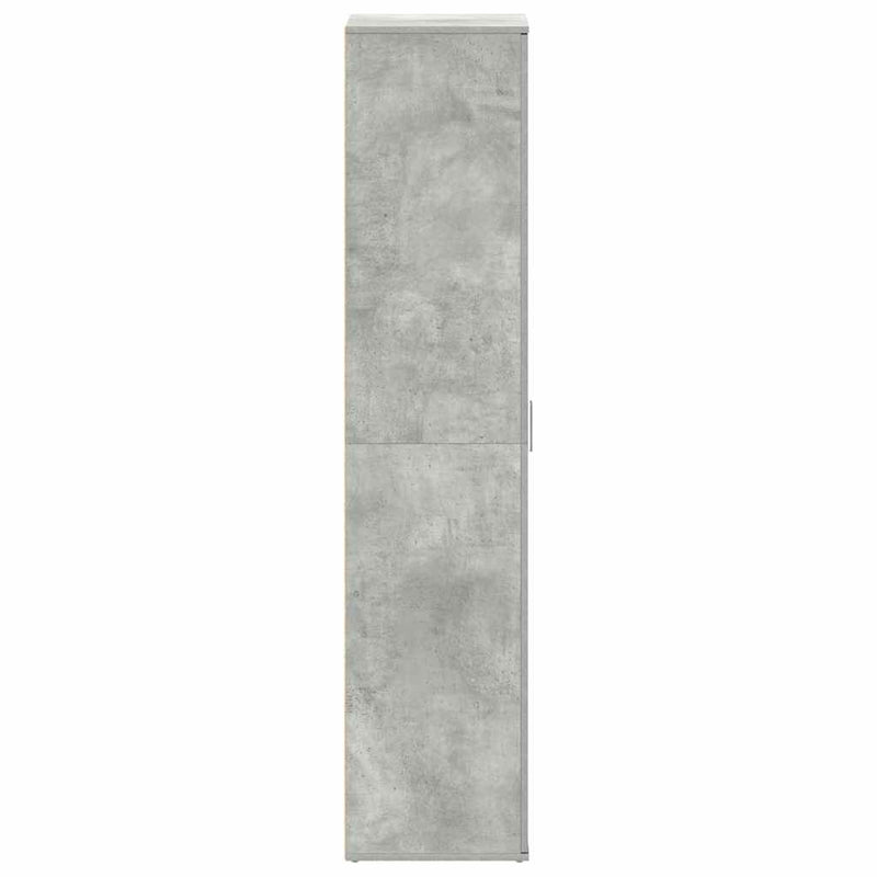 vidaXL Cipőszekrény ajtóval Szürke 80 x 39 x 180 cm Faanyag