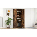 vidaXL Cipőszekrény polcokkal Füstölt tölgy 80 x 39 x 178 cm Faanyag