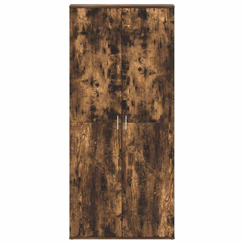 vidaXL Cipőszekrény ajtóval Barna 80 x 39 x 180 cm Faanyag