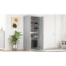vidaXL Cipőszekrény polcokkal Szürke Sonoma 80 x 39 x 178 cm Faanyag