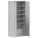 vidaXL Cipőszekrény polcokkal Szürke Sonoma 80 x 39 x 178 cm Faanyag