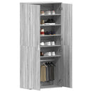 vidaXL Cipőszekrény polcokkal Szürke Sonoma 80 x 39 x 178 cm Faanyag