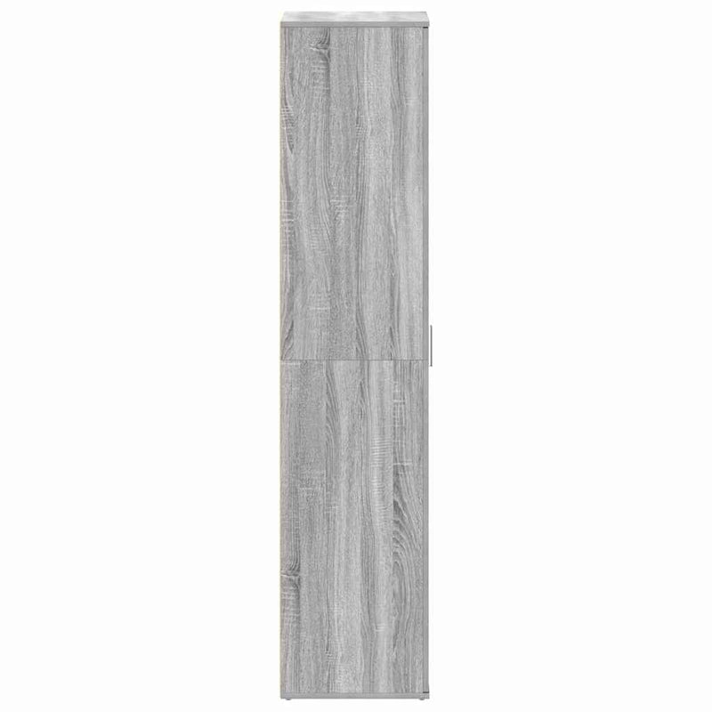 vidaXL Cipőszekrény ajtóval Szürke 80 x 39 x 180 cm Faanyag