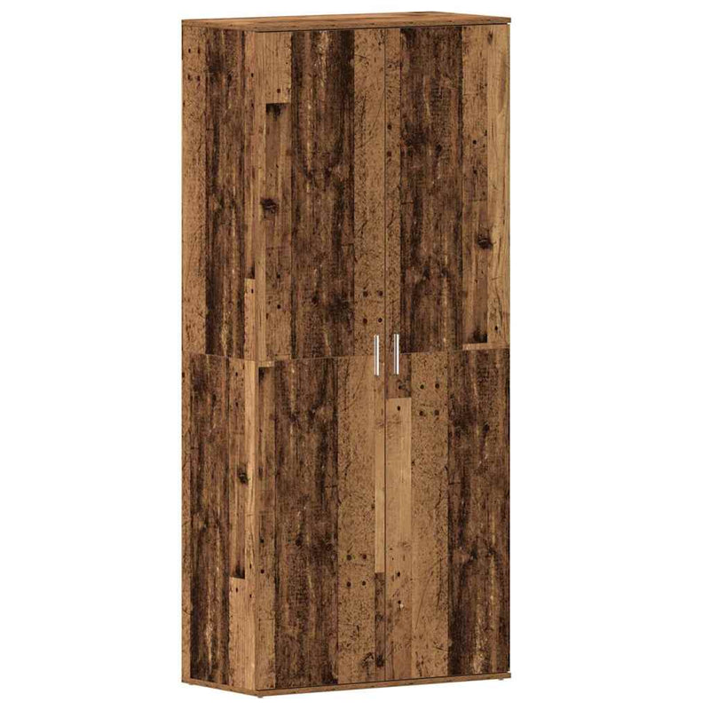 vidaXL Cipőszekrény ajtóval Barna 80 x 39 x 180 cm Faanyag