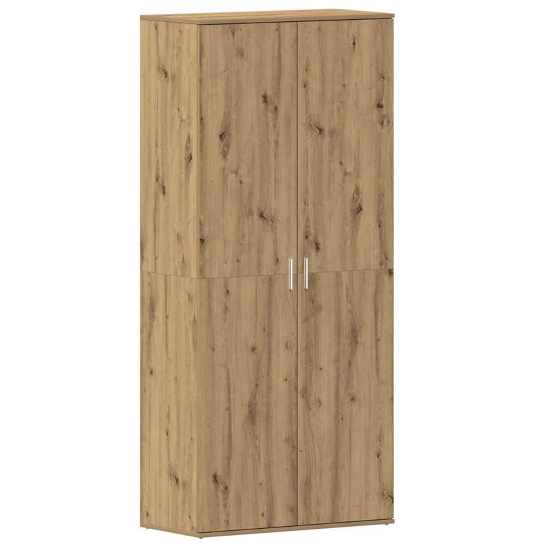 vidaXL Cipőszekrény ajtóval Barna 80 x 39 x 180 cm Faanyag