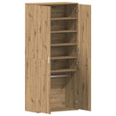 vidaXL Cipőszekrény polcokkal Artisan tölgy 80 x 39 x 178 cm Faanyag