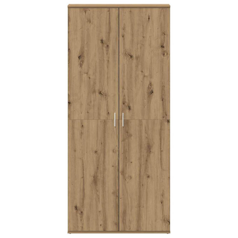 vidaXL Cipőszekrény ajtóval Barna 80 x 39 x 180 cm Faanyag