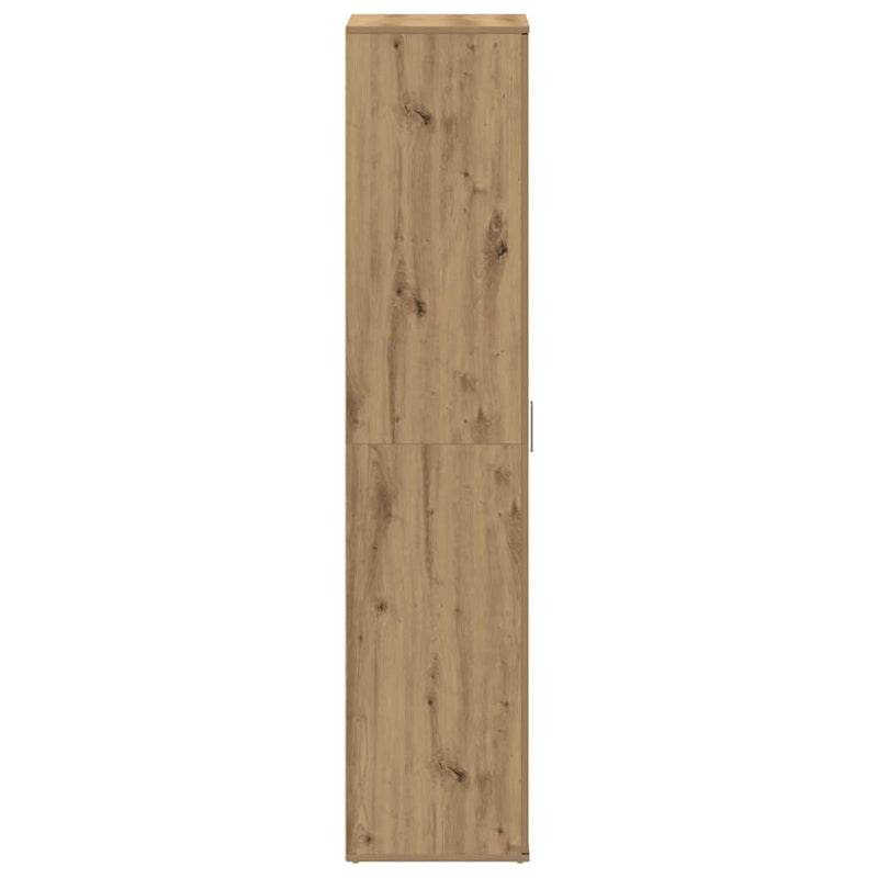vidaXL Cipőszekrény ajtóval Barna 80 x 39 x 180 cm Faanyag