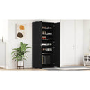 vidaXL Cipőszekrény polcokkal Fekete tölgy 80 x 39 x 178 cm Faanyag