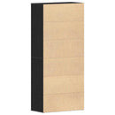 vidaXL Cipőszekrény polcokkal Fekete tölgy 80 x 39 x 178 cm Faanyag
