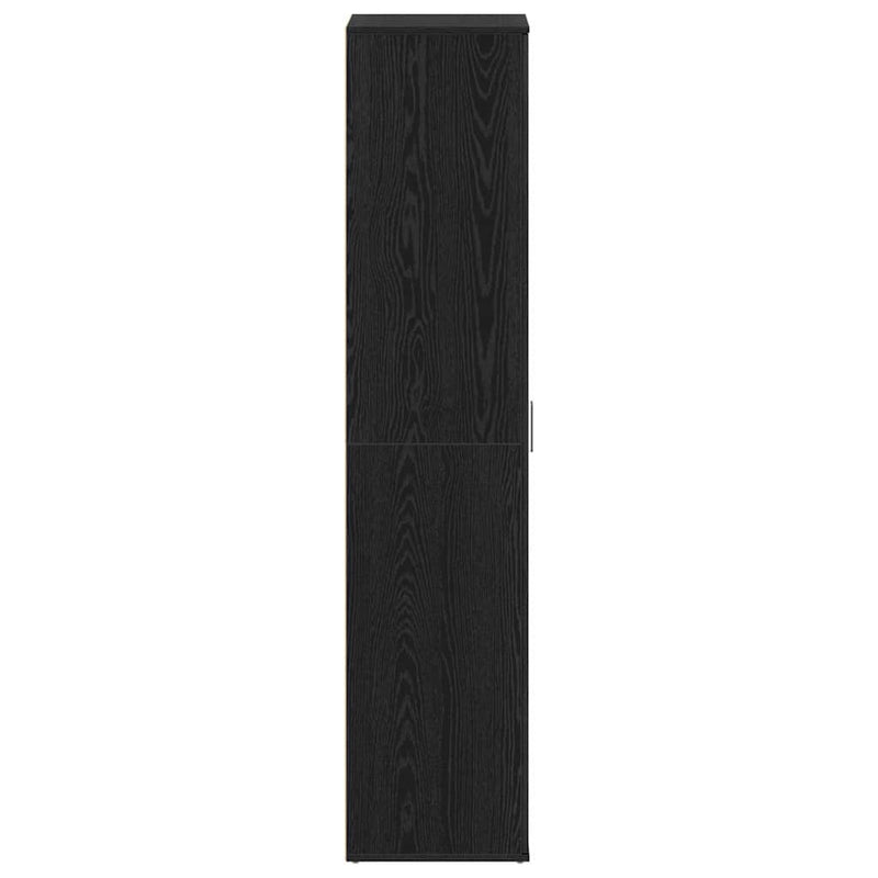 vidaXL Cipőszekrény ajtóval Fekete 80 x 39 x 180 cm Faanyag