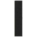 vidaXL Cipőszekrény polcokkal Fekete tölgy 80 x 39 x 178 cm Faanyag