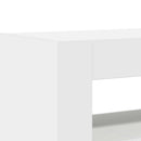 vidaXL Széf LED -es lámpákkal Fehér 116 x 30 x 75 cm Faanyag