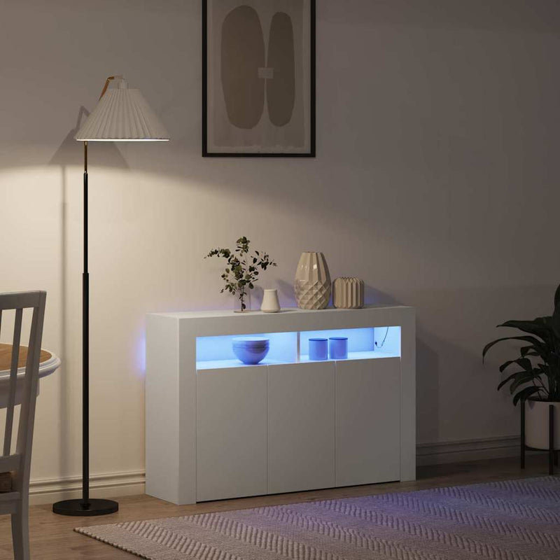 vidaXL Széf Fehér 116 x 30 x 75 cm Faanyag