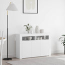 vidaXL Széf LED -es lámpákkal Fehér 116 x 30 x 75 cm Faanyag