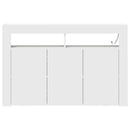 vidaXL Széf LED -es lámpákkal Fehér 116 x 30 x 75 cm Faanyag