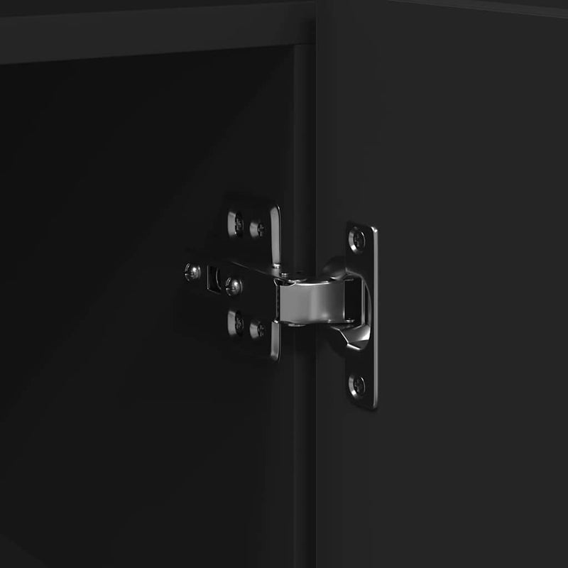 vidaXL Széf Fekete 116 x 30 x 75 cm Faanyag