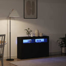 vidaXL Széf Fekete 116 x 30 x 75 cm Faanyag