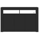 vidaXL Széf Fekete 116 x 30 x 75 cm Faanyag