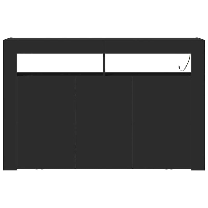 vidaXL Széf Fekete 116 x 30 x 75 cm Faanyag