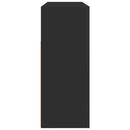 vidaXL Széf LED -es lámpákkal Fekete 116 x 30 x 75 cm Faanyag