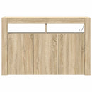 vidaXL Széf LED -es lámpákkal Sonoma tölgy 116 x 30 x 75 cm Faanyag