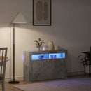 vidaXL Széf LED -es lámpákkal Beton Szürke 116 x 30 x 75 cm Faanyag