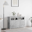 vidaXL Széf LED -es lámpákkal Beton Szürke 116 x 30 x 75 cm Faanyag