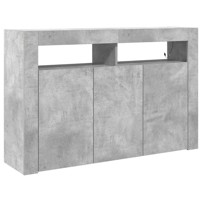 vidaXL Széf Beton szürke 116 x 30 x 75 cm Faanyag