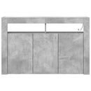 vidaXL Széf LED -es lámpákkal Beton Szürke 116 x 30 x 75 cm Faanyag