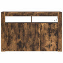 vidaXL Széf LED -es lámpákkal Füstölt tölgy 116 x 30 x 75 cm Faanyag