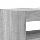 vidaXL Széf LED -es lámpákkal Szürke Sonoma 116 x 30 x 75 cm Faanyag