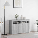 vidaXL Széf LED -es lámpákkal Szürke Sonoma 116 x 30 x 75 cm Faanyag