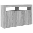 vidaXL Széf LED -es lámpákkal Szürke Sonoma 116 x 30 x 75 cm Faanyag