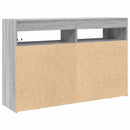 vidaXL Széf LED -es lámpákkal Szürke Sonoma 116 x 30 x 75 cm Faanyag