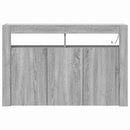 vidaXL Széf LED -es lámpákkal Szürke Sonoma 116 x 30 x 75 cm Faanyag