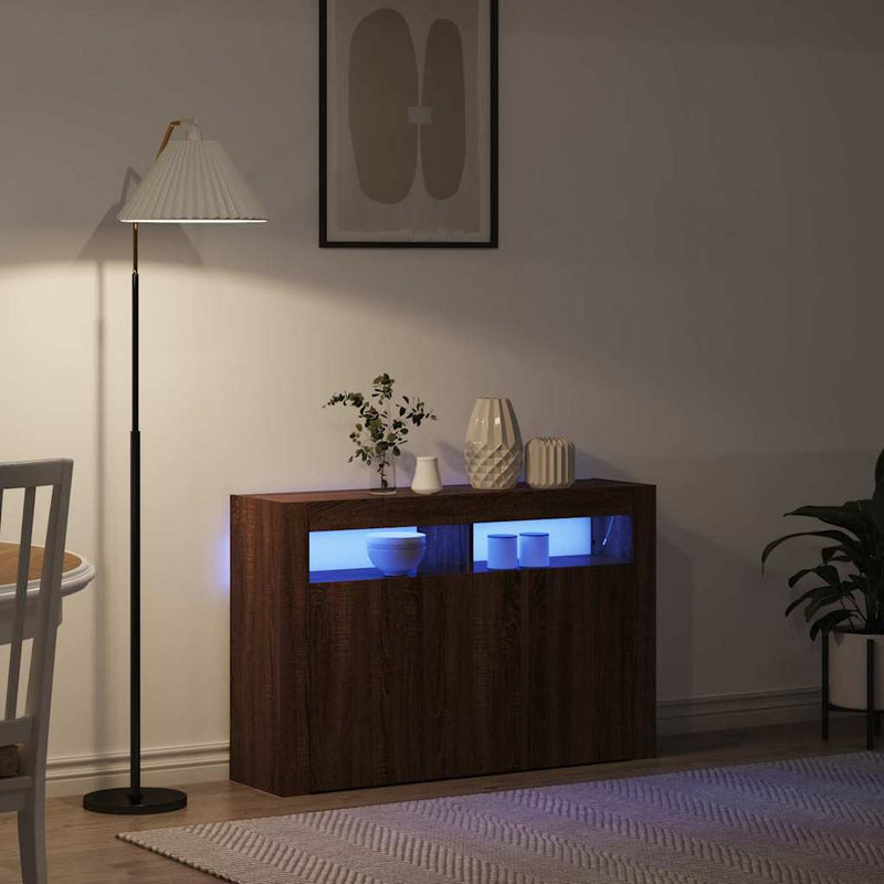 vidaXL Széf barna tölgy 116 x 30 x 75 cm Faanyag