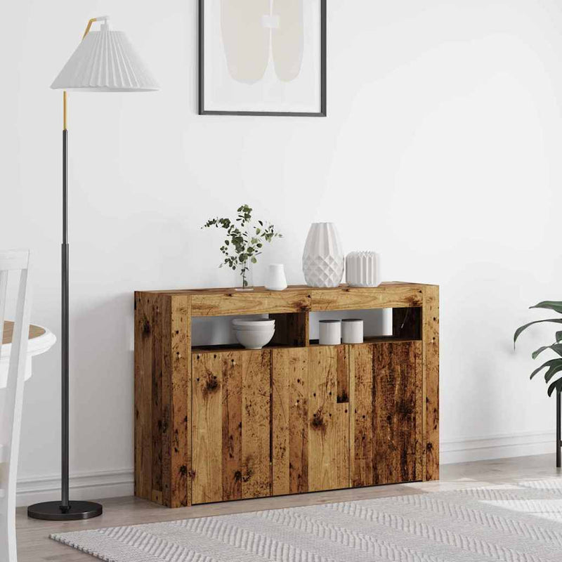 vidaXL Széf Régi fa 116 x 30 x 75 cm Faanyag