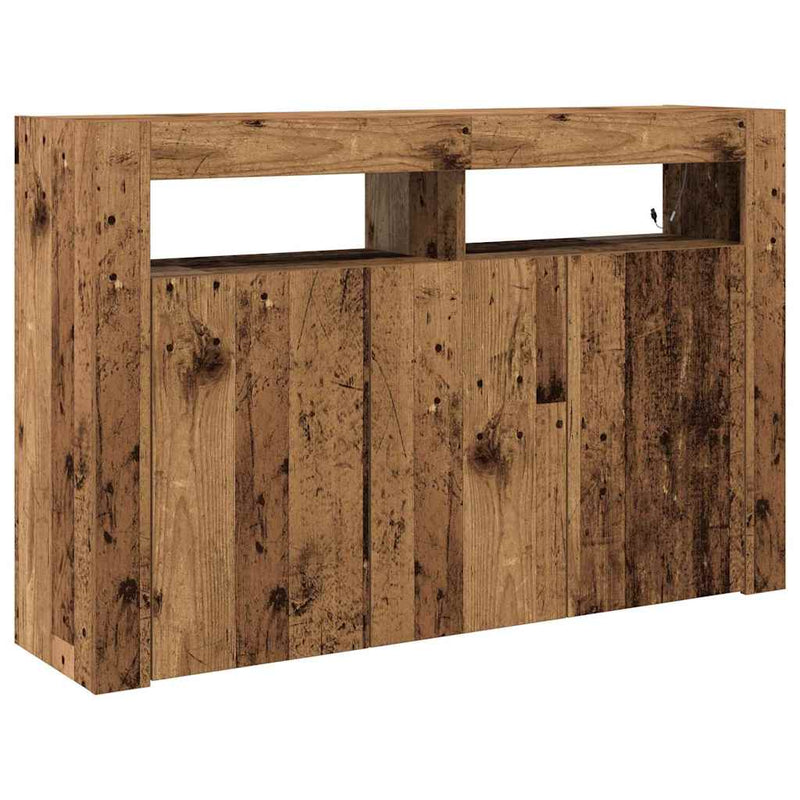 vidaXL Széf Régi fa 116 x 30 x 75 cm Faanyag