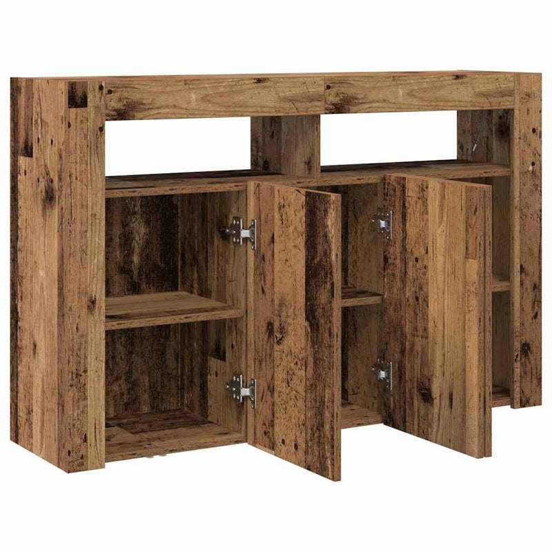 vidaXL Széf Régi fa 116 x 30 x 75 cm Faanyag