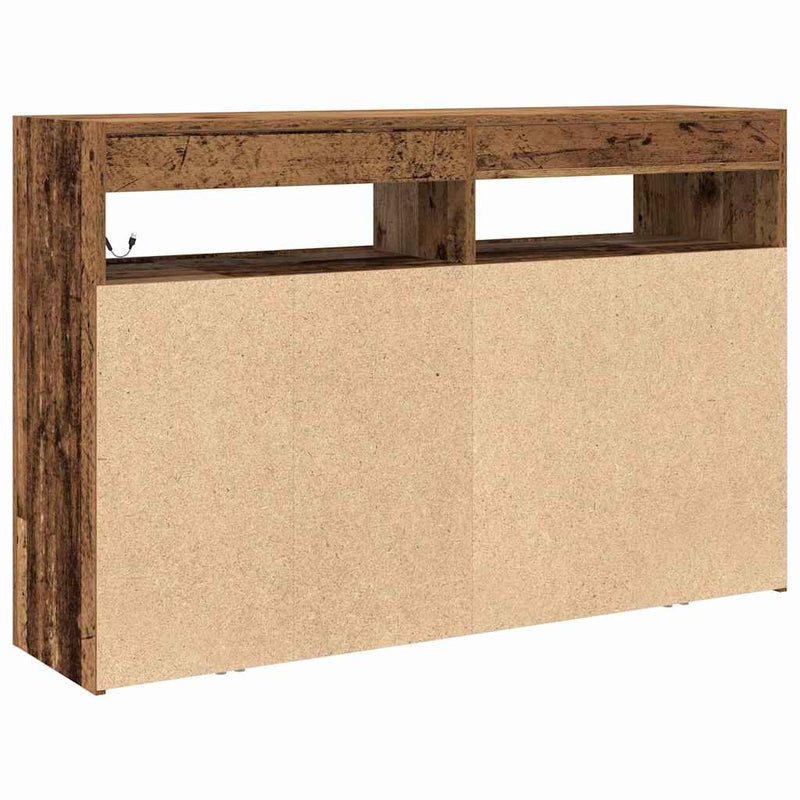 vidaXL Széf Régi fa 116 x 30 x 75 cm Faanyag