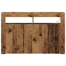 vidaXL Széf LED -es lámpákkal Öreg fa 116 x 30 x 75 cm Faanyag