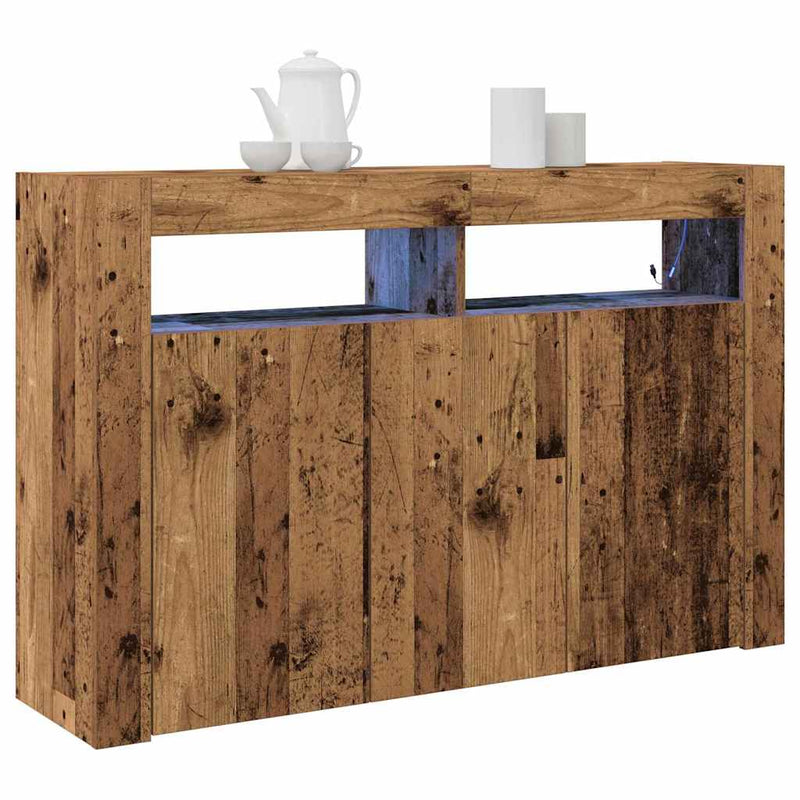 vidaXL Széf Régi fa 116 x 30 x 75 cm Faanyag