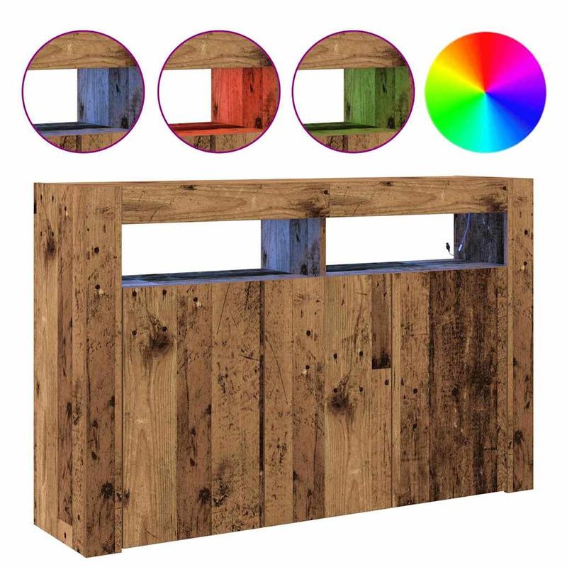 vidaXL Széf Régi fa 116 x 30 x 75 cm Faanyag
