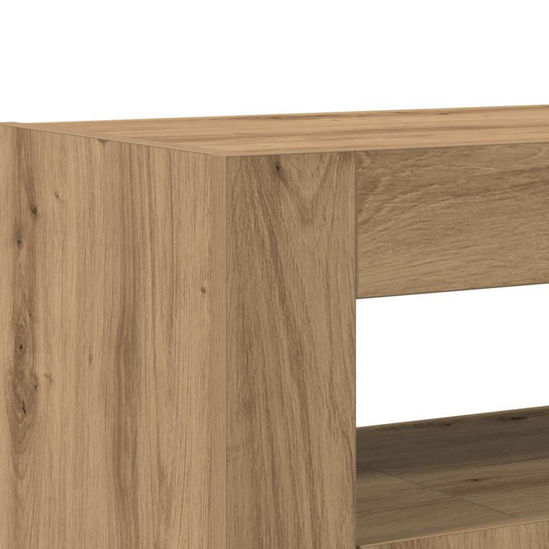 vidaXL Széf kézműves tölgy 116 x 30 x 75 cm Faanyag