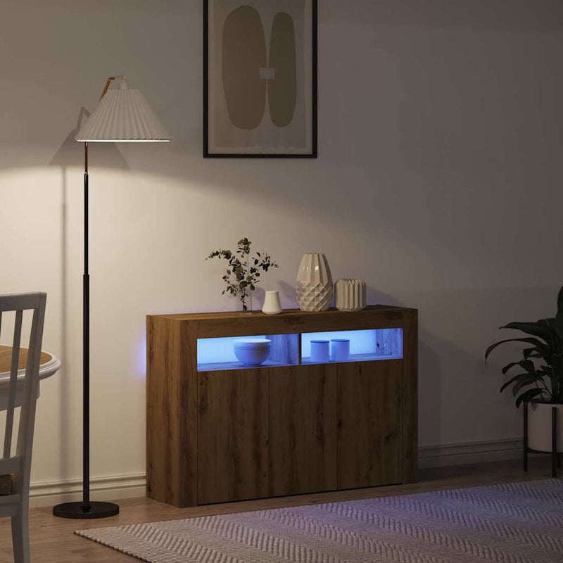 vidaXL Széf kézműves tölgy 116 x 30 x 75 cm Faanyag