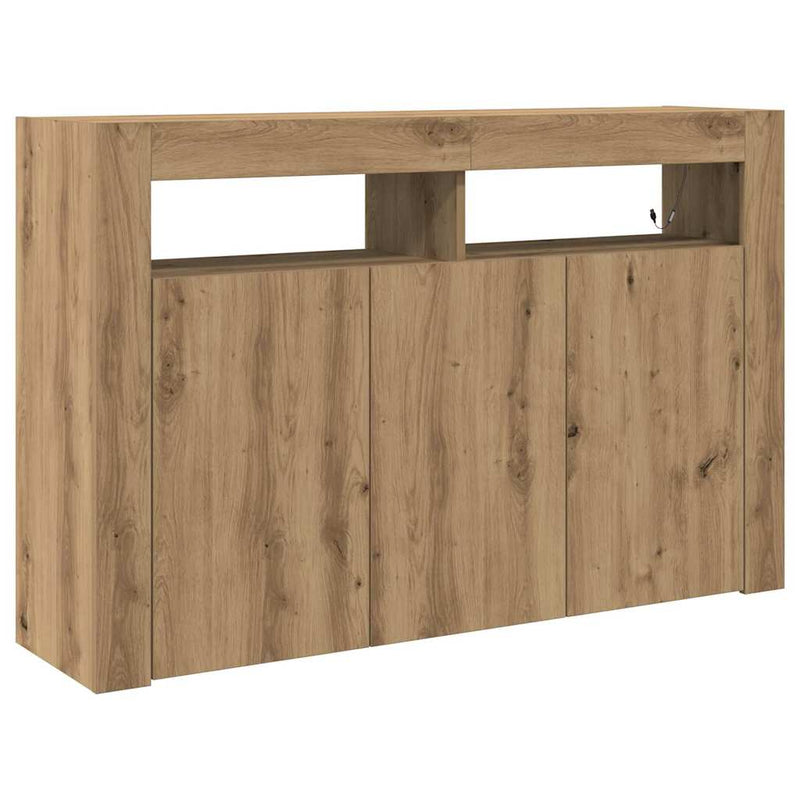 vidaXL Széf kézműves tölgy 116 x 30 x 75 cm Faanyag