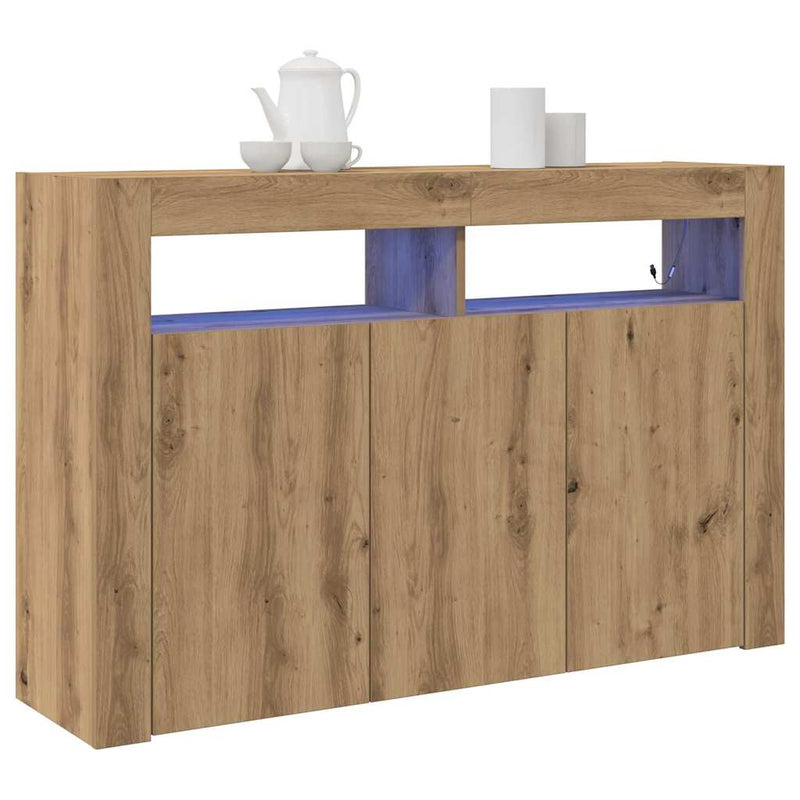 vidaXL Széf kézműves tölgy 116 x 30 x 75 cm Faanyag